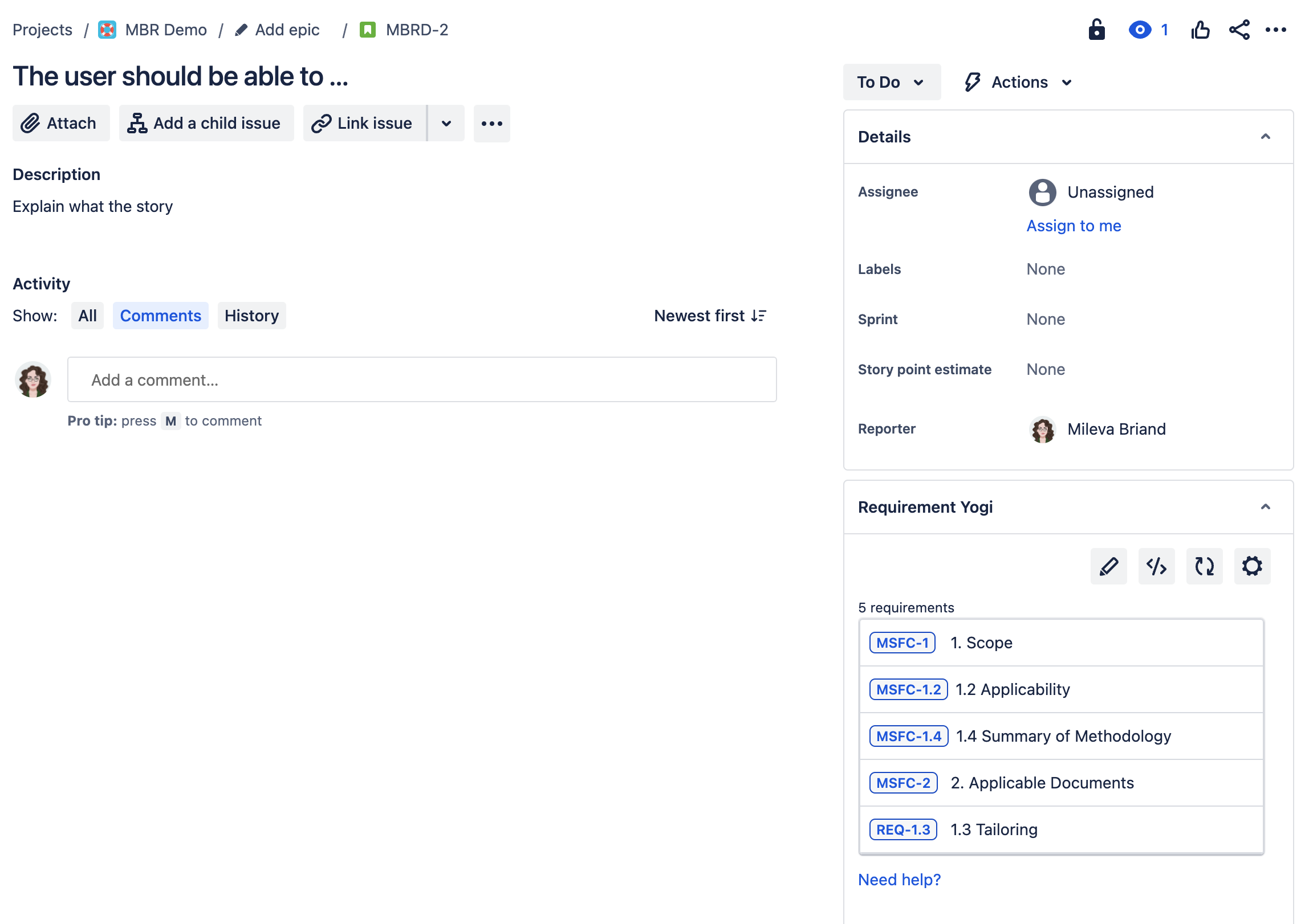 Jira Issue Requirement Panel Open.png