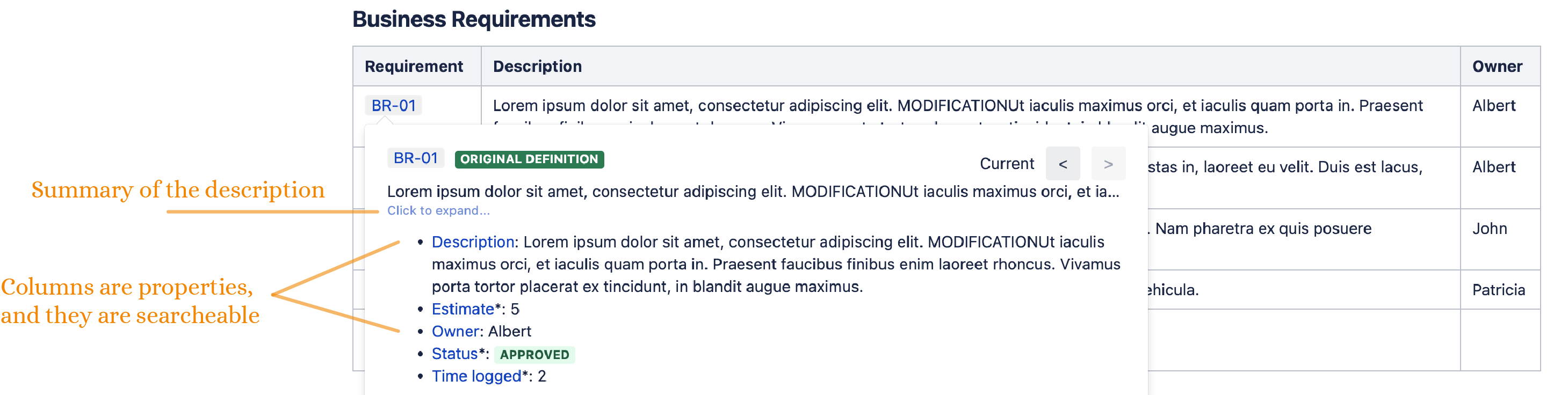 Requirement Yogi - properties popup.png